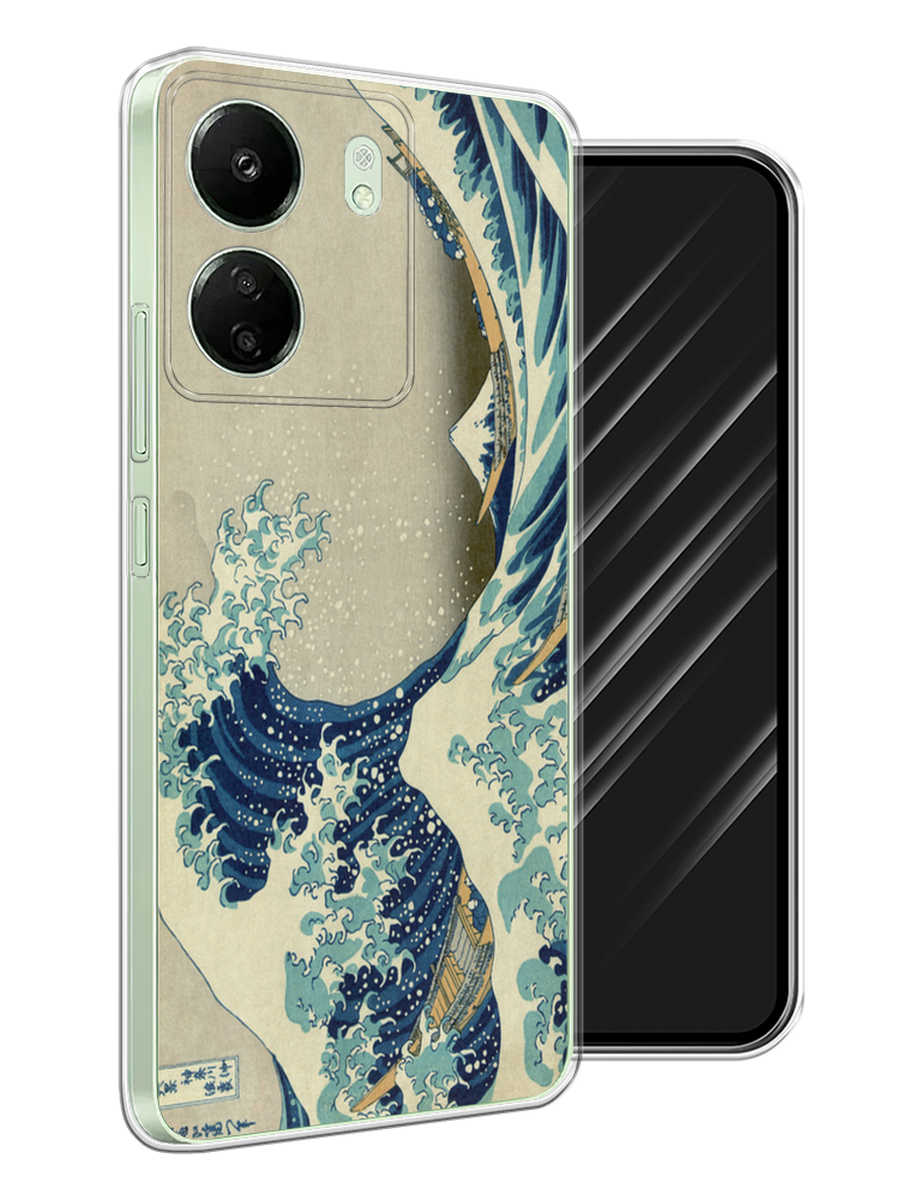 

Чехол Awog на Xiaomi Redmi 13C, Poco C65 "Большая волна в Канагаве", Серый;синий;голубой, 320650-1