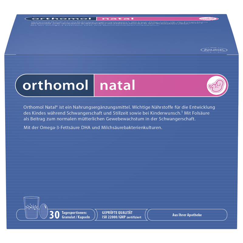 фото Набор ортомол natal порошок + капсулы 30 шт. orthomol