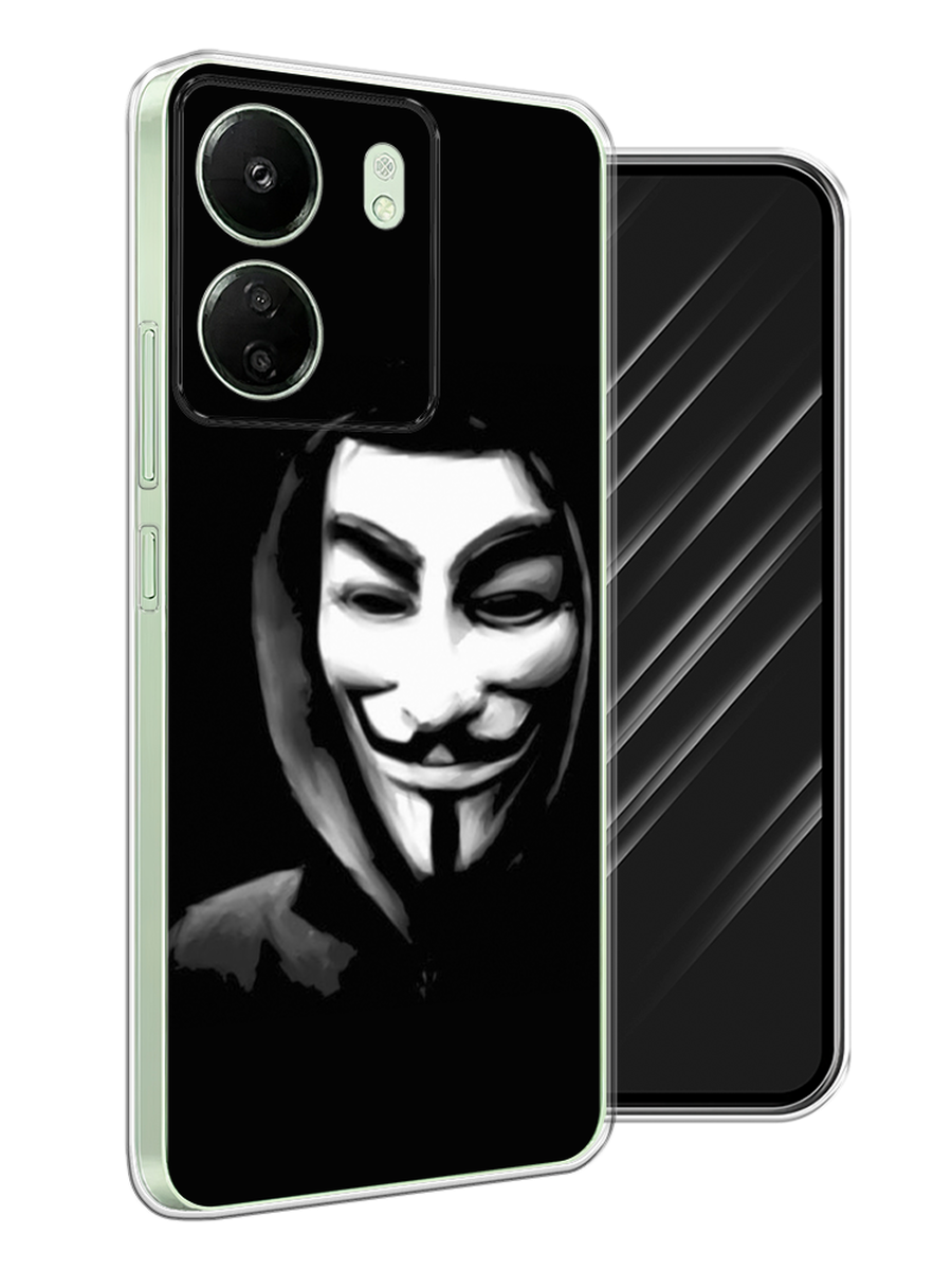 

Чехол Awog на Xiaomi Redmi 13C, Poco C65 "Анонимус", Черный;серый;белый, 320650-1