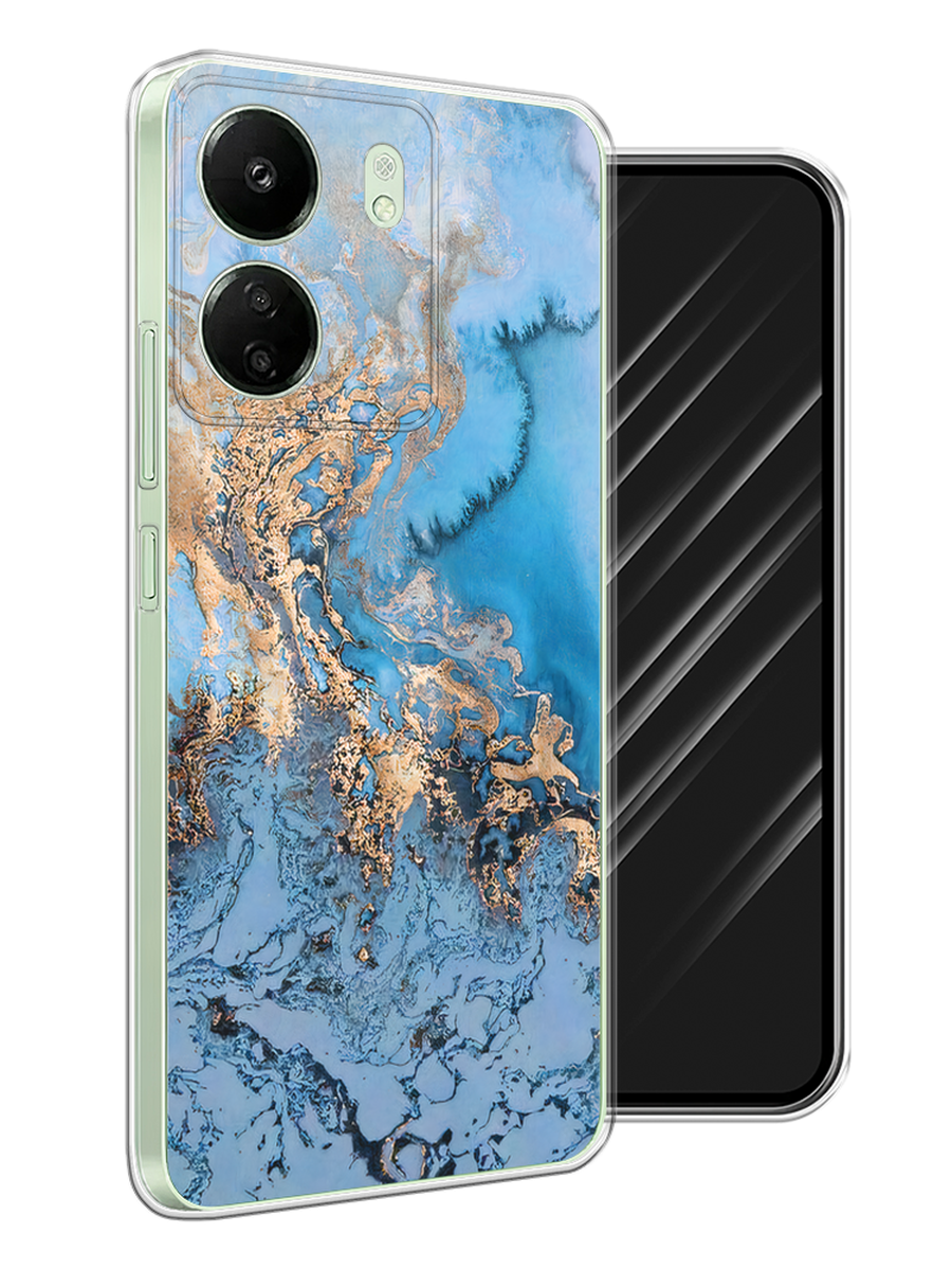 

Чехол Awog на Xiaomi Redmi 13C, Poco C65 "Морозная лавина синяя", Серебристый, 320650-1