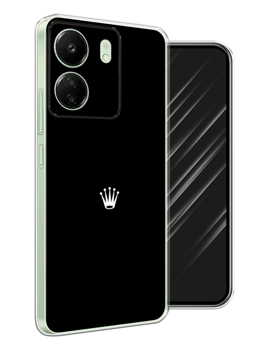 

Чехол Awog на Xiaomi Redmi 13C, Poco C65 "Белая корона на черном фоне", Черный, 320650-1