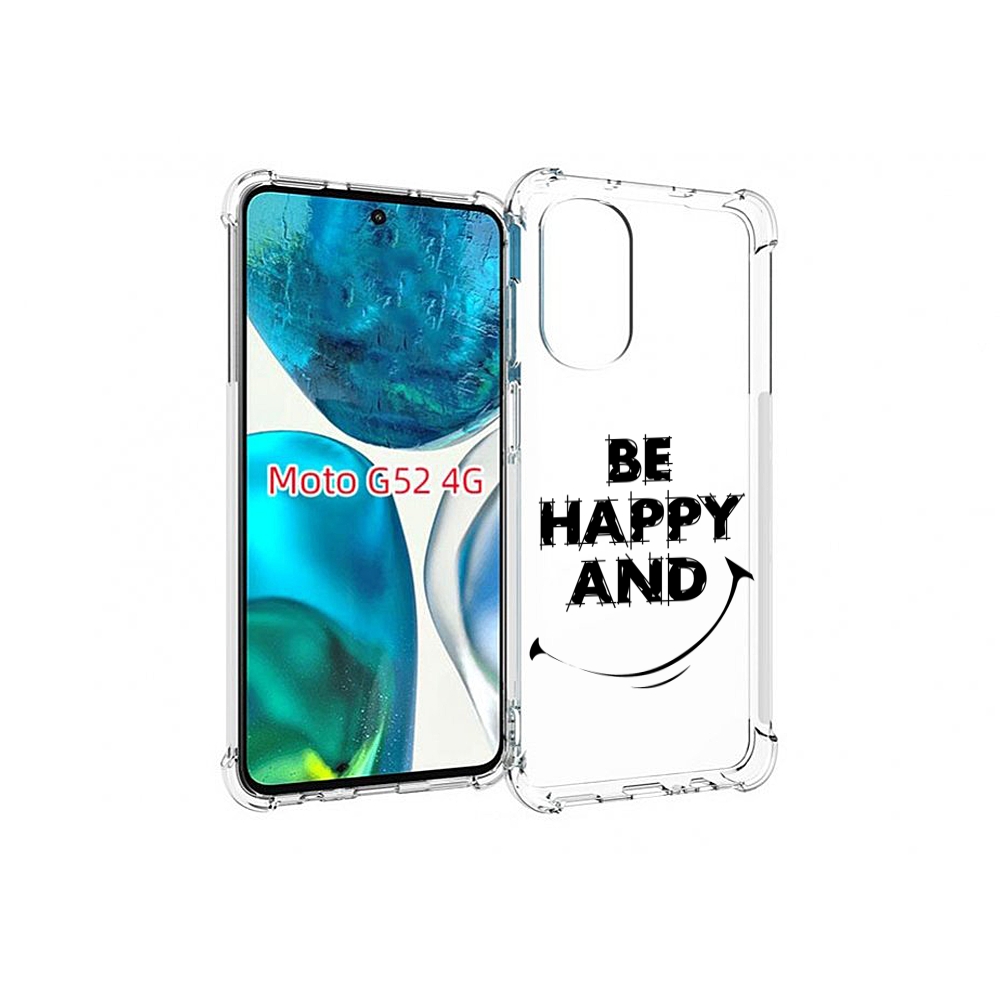 

Чехол MyPads будь-счастливым для Motorola Moto G82 / Moto G52, Прозрачный, Tocco