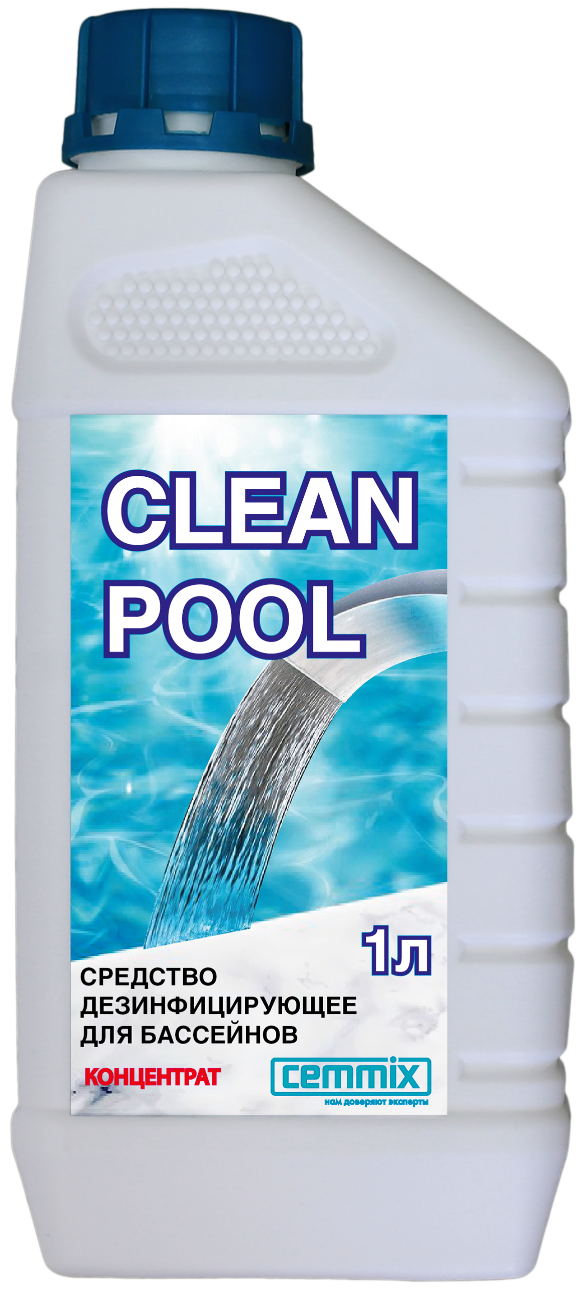 фото Средство дезинфицирующее для бассейнов "clean pool" cemmix, 1 л