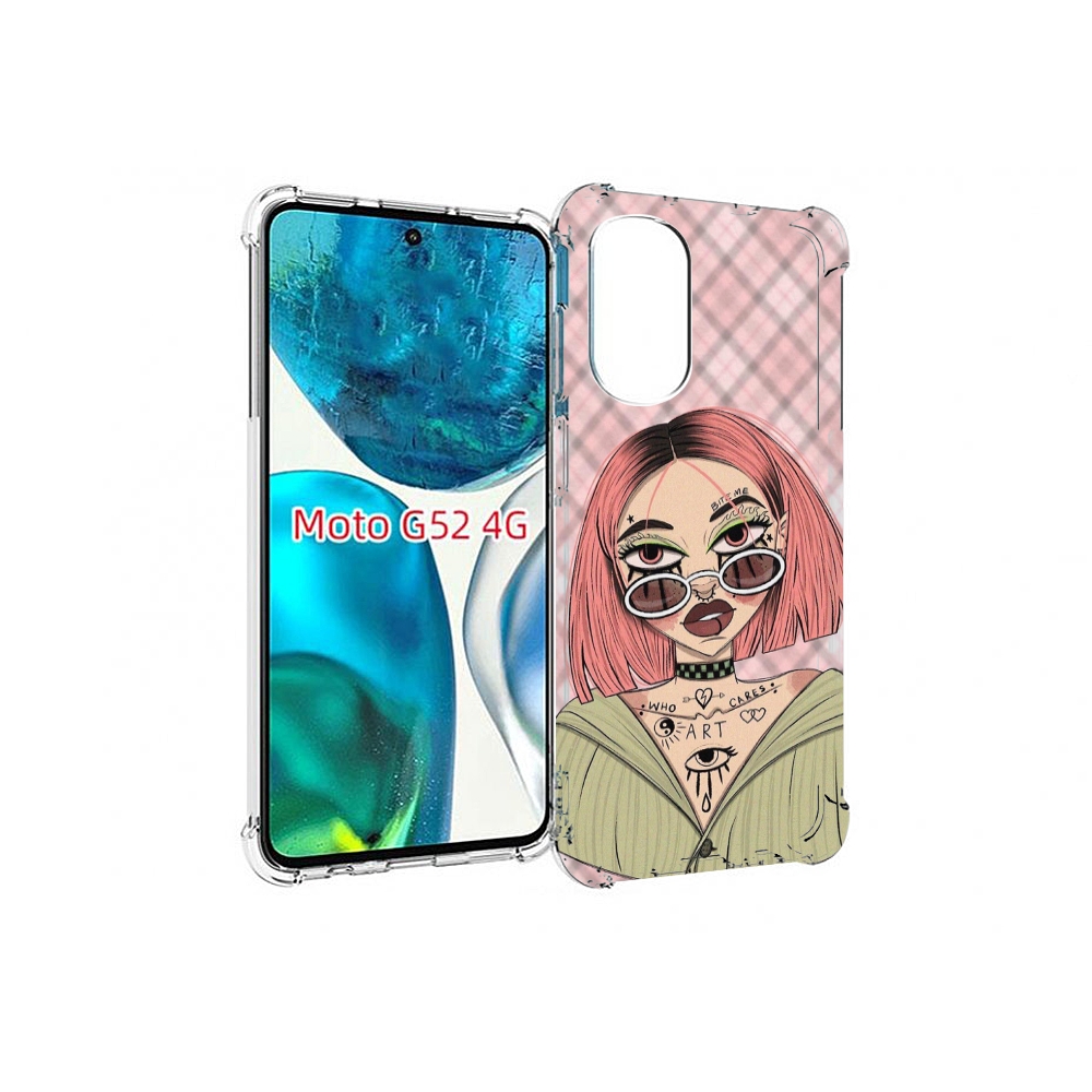 

Чехол MyPads бунтарка-девочка для Motorola Moto G82 / Moto G52, Прозрачный, Tocco