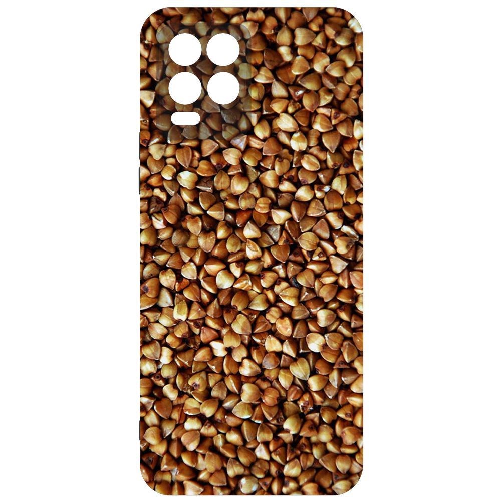 

Чехол-накладка Krutoff Soft Case Гречка для Realme 8/8 Pro 4G, Черный