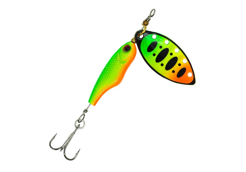

Блесна Mottomo SPIN BLADE № 2+ (12гр) # Fire Tiger-54, Разноцветный, Spin blade