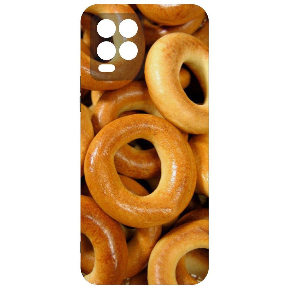 

Чехол-накладка Krutoff Soft Case Сушки для Realme 8/8 Pro 4G, Черный