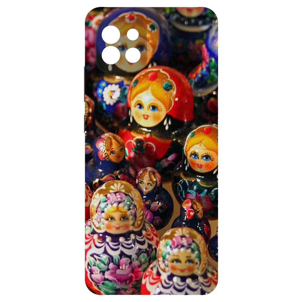 

Чехол-накладка Krutoff Soft Case Матрешка для Samsung Galaxy A03 (A035), Черный