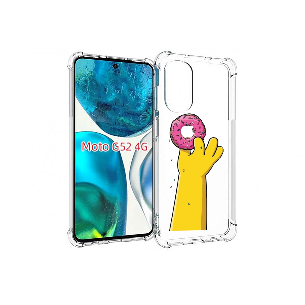 

Чехол MyPads вкусный-пончик для Motorola Moto G82 / Moto G52, Прозрачный, Tocco