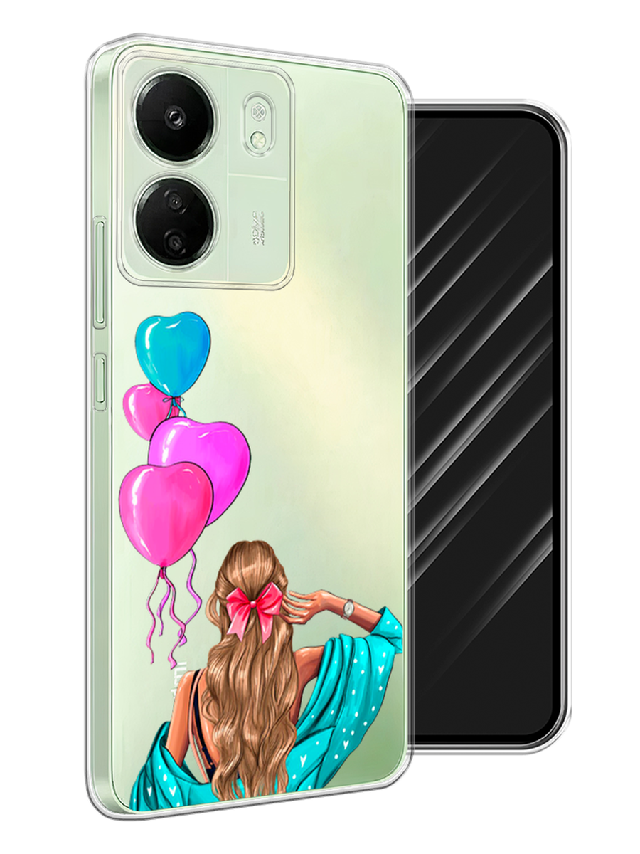 

Чехол Awog на Xiaomi Redmi 13C, Poco C65 "День Рождения", Голубой;розовый;бежевый, 320650-1