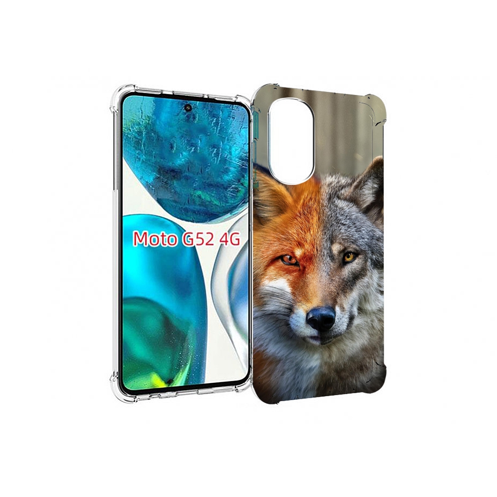 

Чехол MyPads волк-лиса для Motorola Moto G82 / Moto G52, Прозрачный, Tocco
