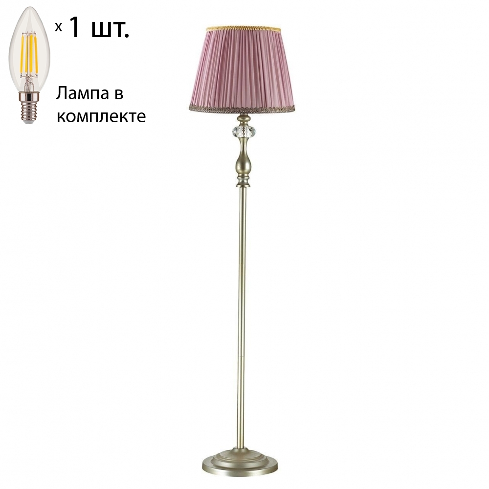 Торшер с лампочкой Odeon Light Gaellori 3393/1F+Lamps E14 Свеча