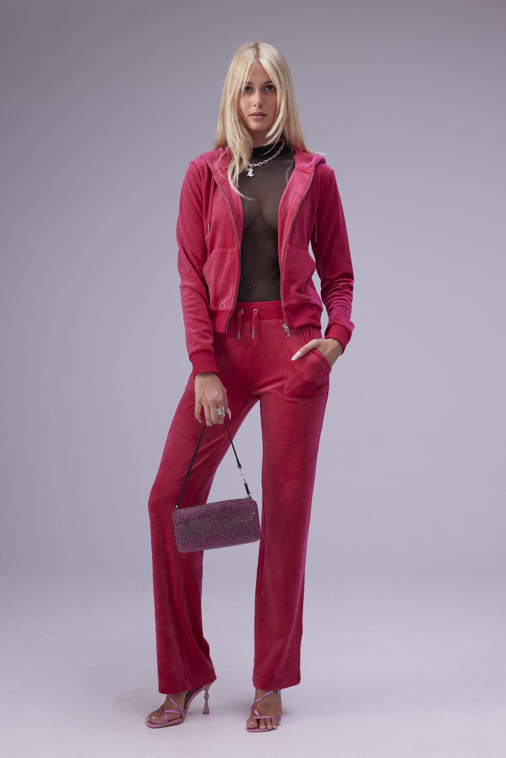 

Брюки женские Juicy Couture JCAP180/124 розовые 46 RU, Розовый, JCAP180/124