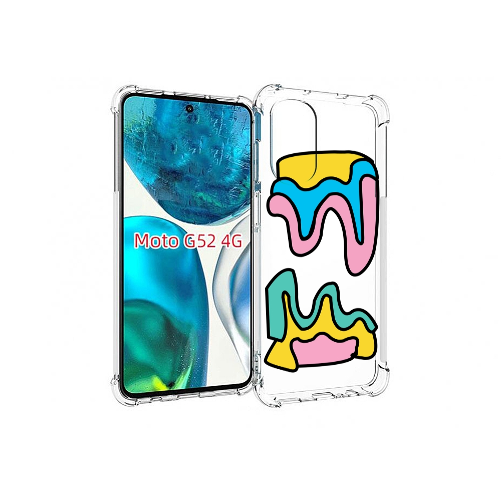 

Чехол MyPads вытекающая-абстракция для Motorola Moto G82 / Moto G52, Прозрачный, Tocco