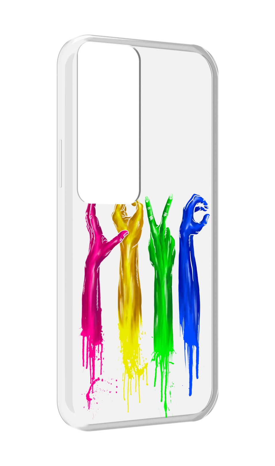 

Чехол MyPads яркие руки love для Tecno Pova Neo 2, Прозрачный, Tocco