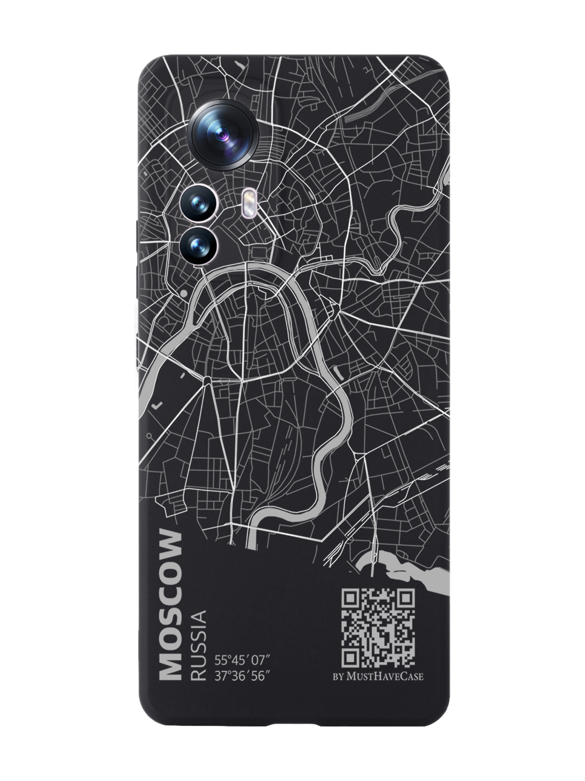 

Чехол MustHaveCase для Xiaomi 12X Карта Москвы черный, Серый;черный