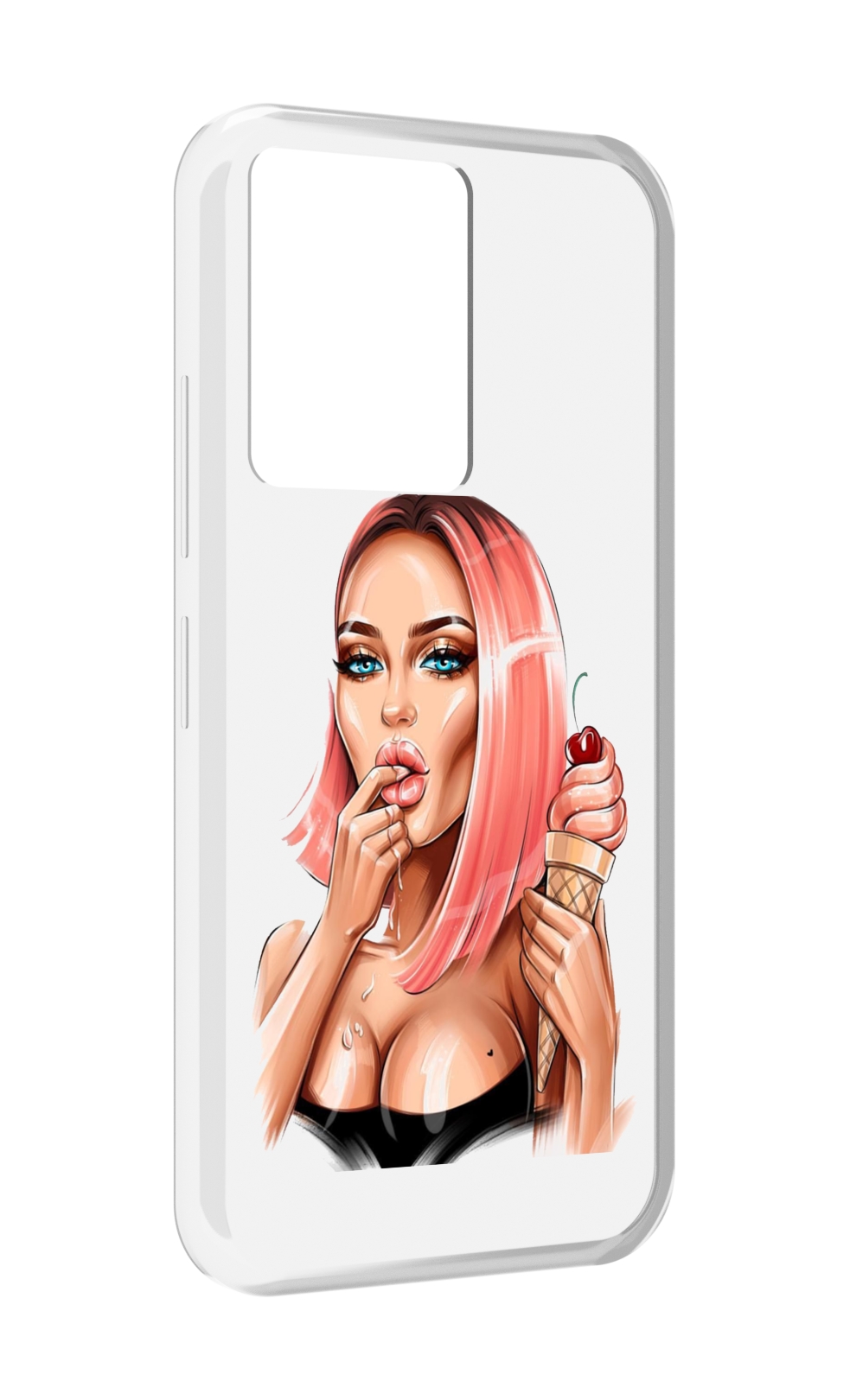 

Чехол MyPads Девушка-и-мороженое женский для Infinix Note 12 5G X671 / Note 12 Pro 5G, Прозрачный, Tocco