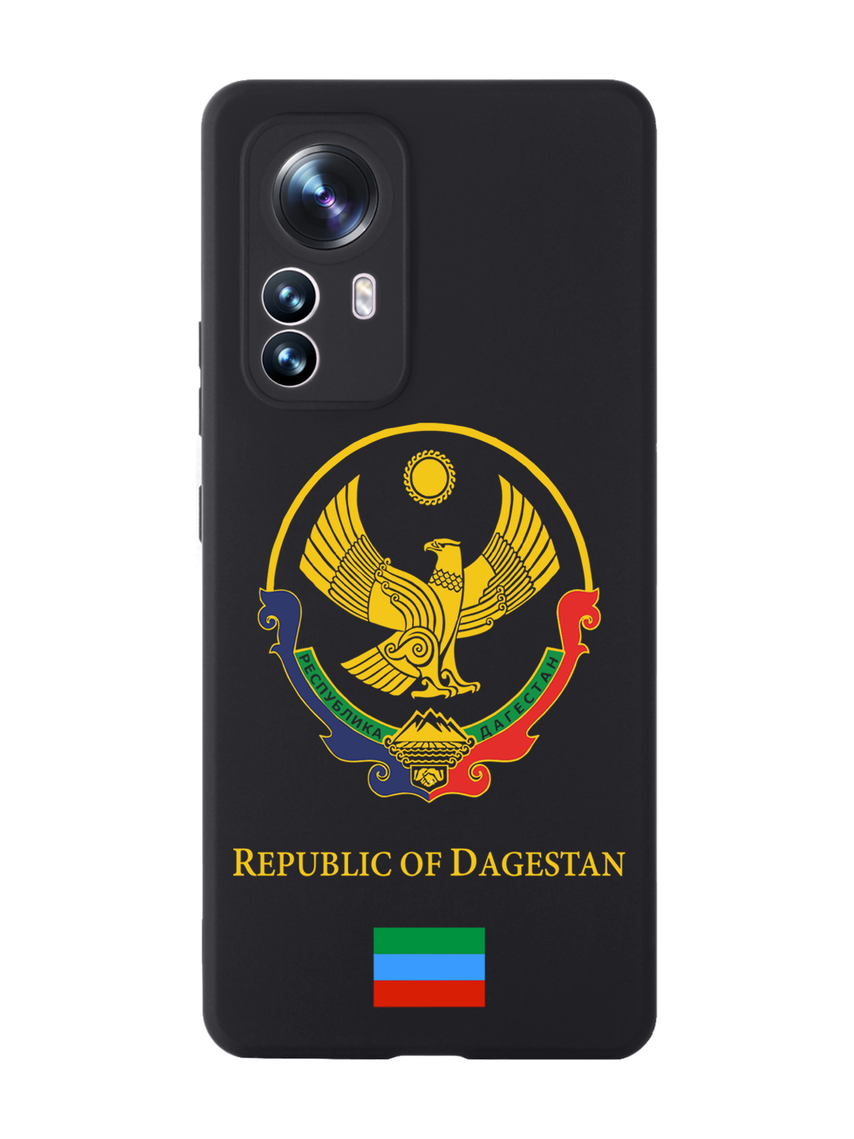 

Чехол SignumCase для Xiaomi 12X Герб Дагестана черный, Разноцветный