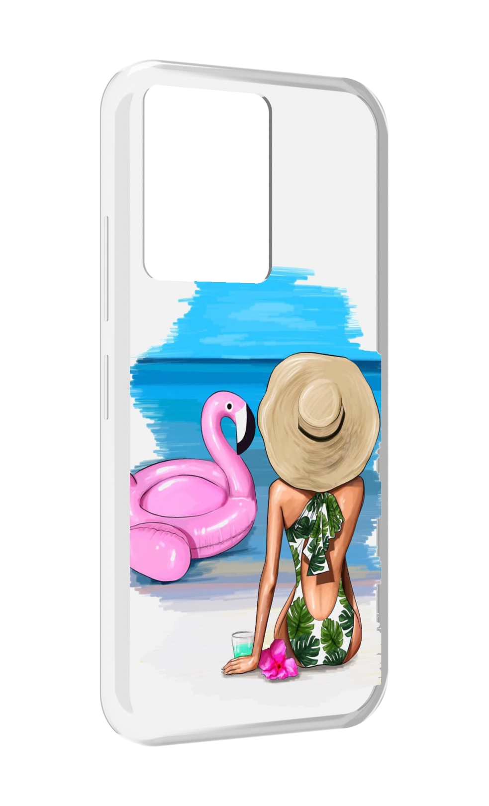 

Чехол MyPads Девушка-и-фламинго женский для Infinix Note 12 5G X671 / Note 12 Pro 5G, Прозрачный, Tocco
