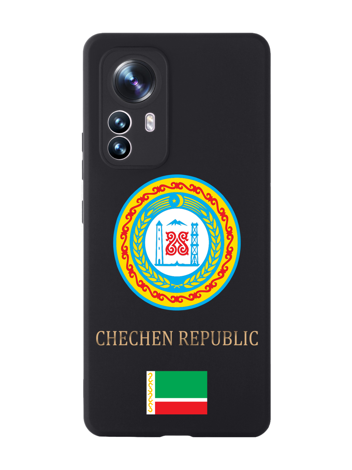 

Чехол SignumCase для Xiaomi 12X Герб Чечни черный, Разноцветный