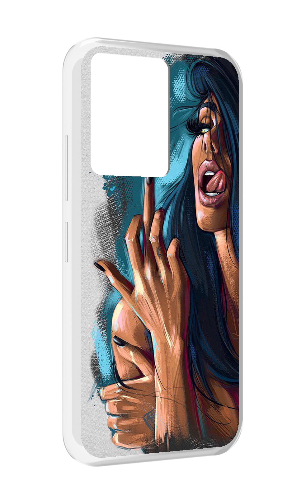 

Чехол MyPads Девушка-нарисованная-дерзкая женский для Infinix Note 12 5G X671, Прозрачный, Tocco
