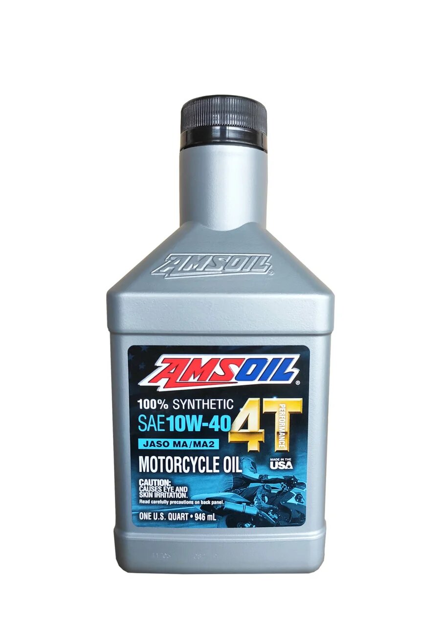 фото Моторное масло amsoil 100% synthetic 4t performance 4-stroke motorcycle oil 10w40 0,946 л