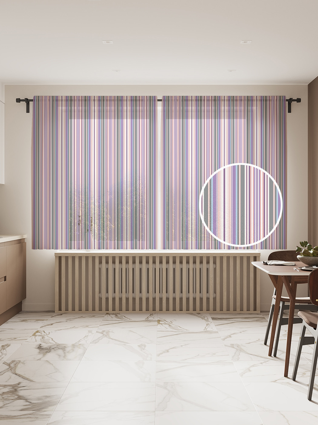 

Фототюль JoyArty "Домашняя классика", 145x180см (2 полотна со шторной лентой + 50 крючков), Домашняя классика