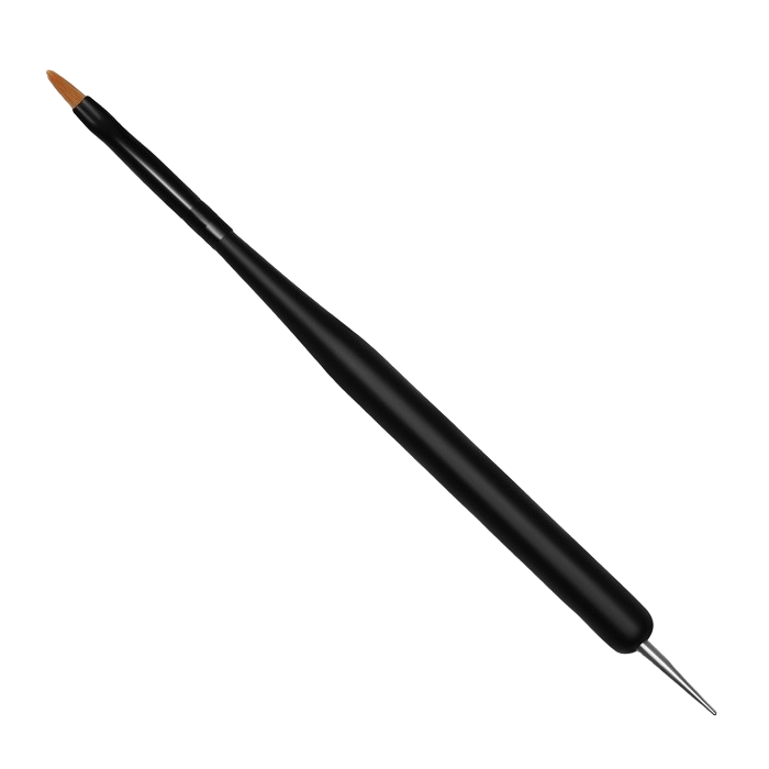 

Кисть-дотс для дизайна ногтей, лепесток, 15 см, цвет матовый чёрный, Black Nails