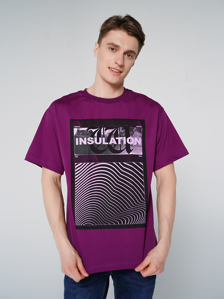 

Футболка мужская 79218 ТВОЕ фиолетовая 2XL, 79218