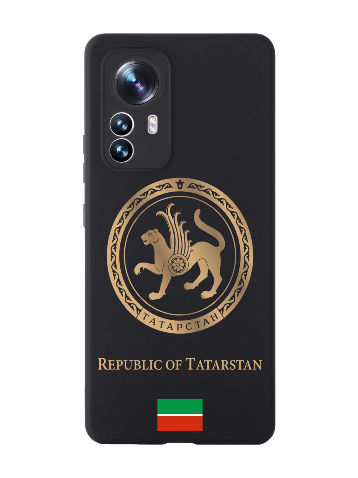 

Чехол SignumCase для Xiaomi 12X Золотой Герб Татарстана черный, Золотистый;черный