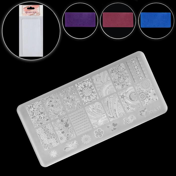 

Диск для стемпинга пластиковый «Цветы и узоры», 6  12 см, цвет МИКС, Диски для стемпинга "XY-L"