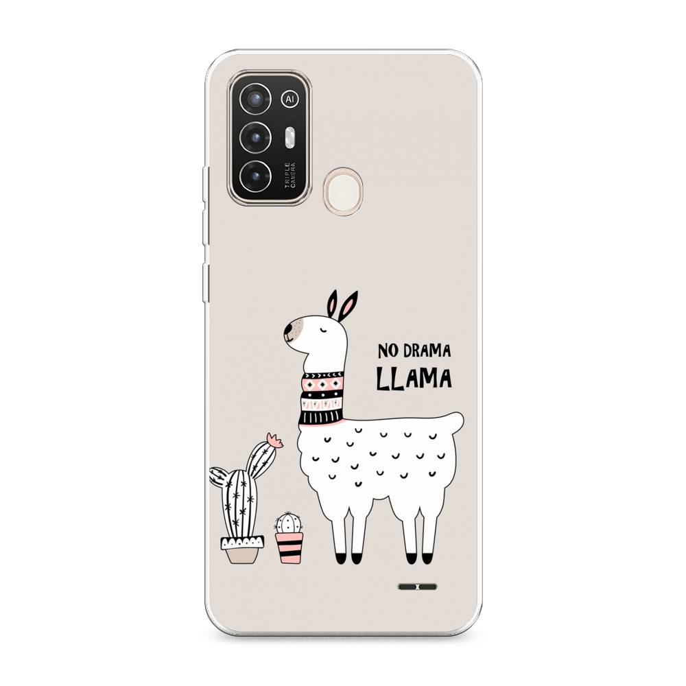 

Чехол Awog на ZTE Blade A52 / ЗТЕ Блэйд A52 "No drama LLama", Разноцветный, 136250-2