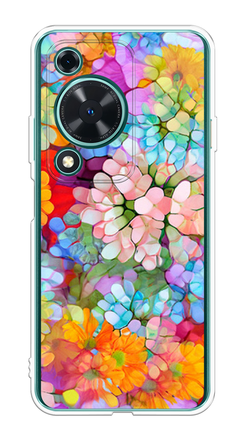 

Чехол на Huawei Nova Y72 "Цветы витраж", Оранжевый;розовый;голубой, 6123650-1