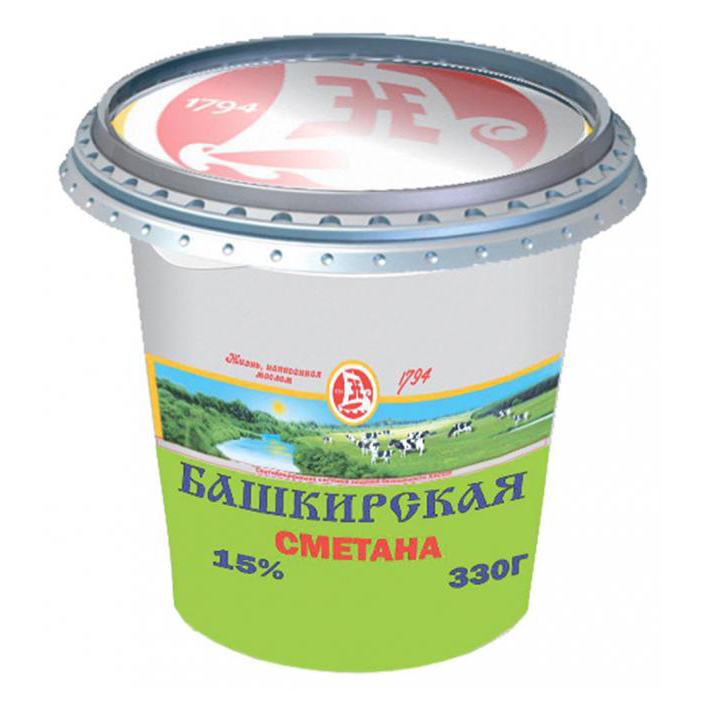 

Сметана Башкирская 15% БЗМЖ 330 г