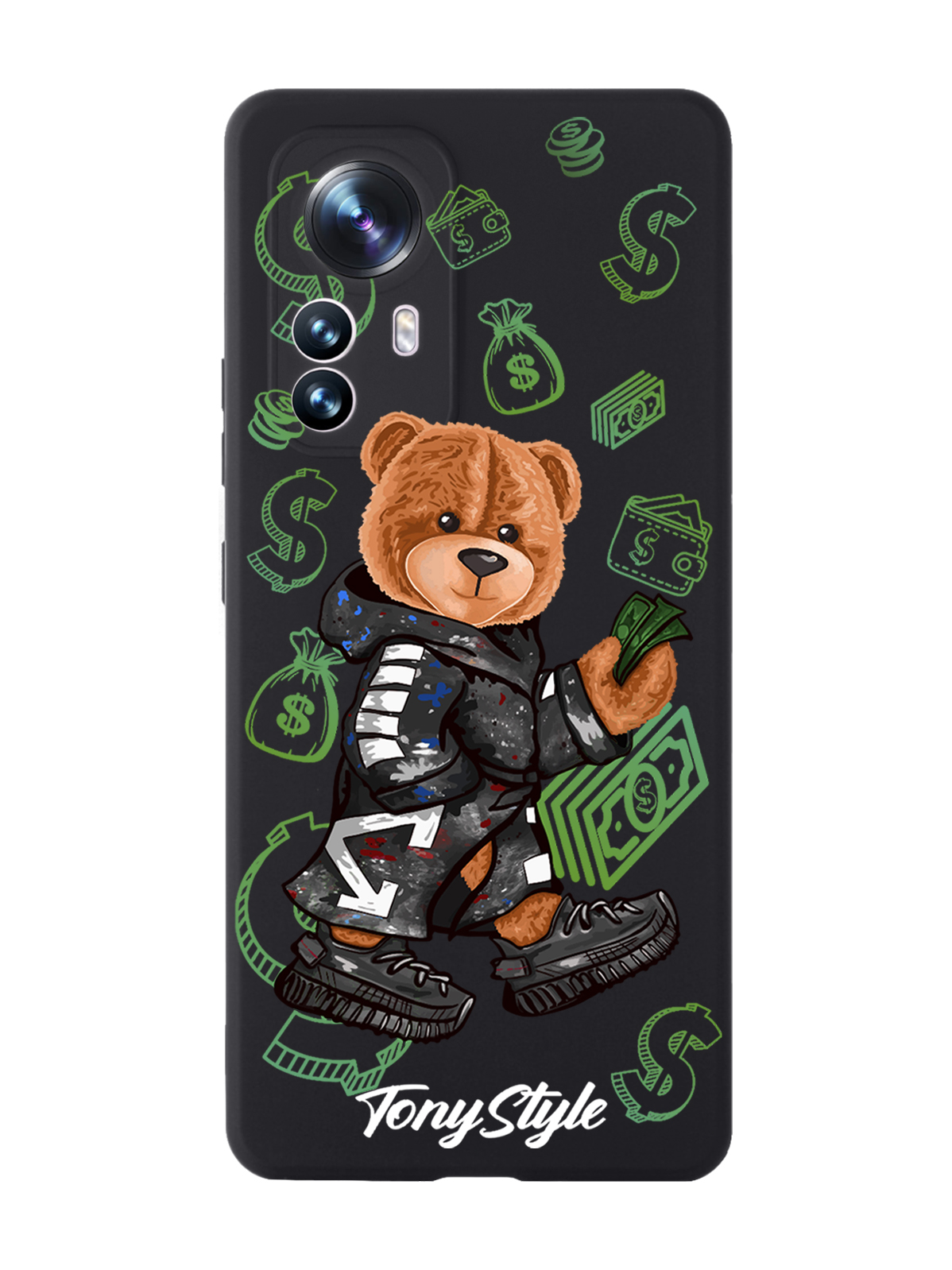 

Чехол Tony Style для Xiaomi 12X Tony Style Деньги черный, Коричневый;черный;зеленый