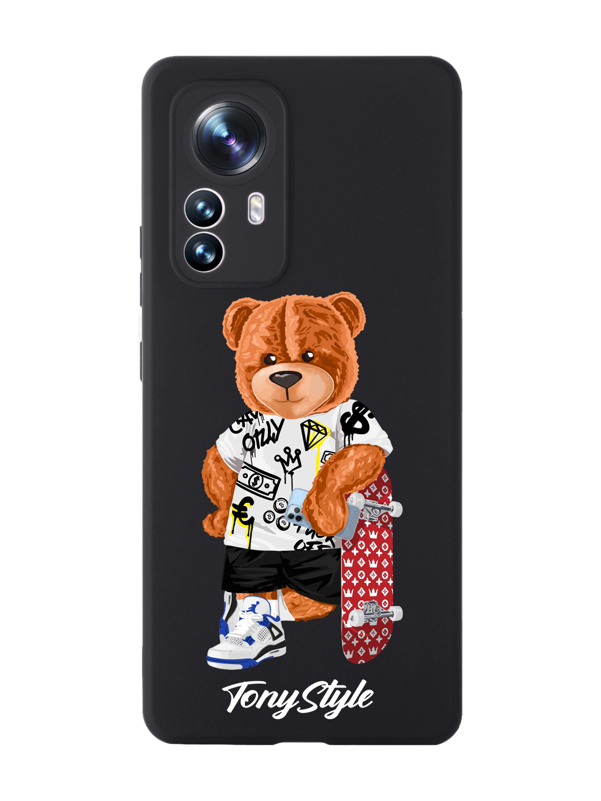 

Чехол Tony Style для Xiaomi 12X Tony Style со скейтом черный, Коричневый;черный;красный
