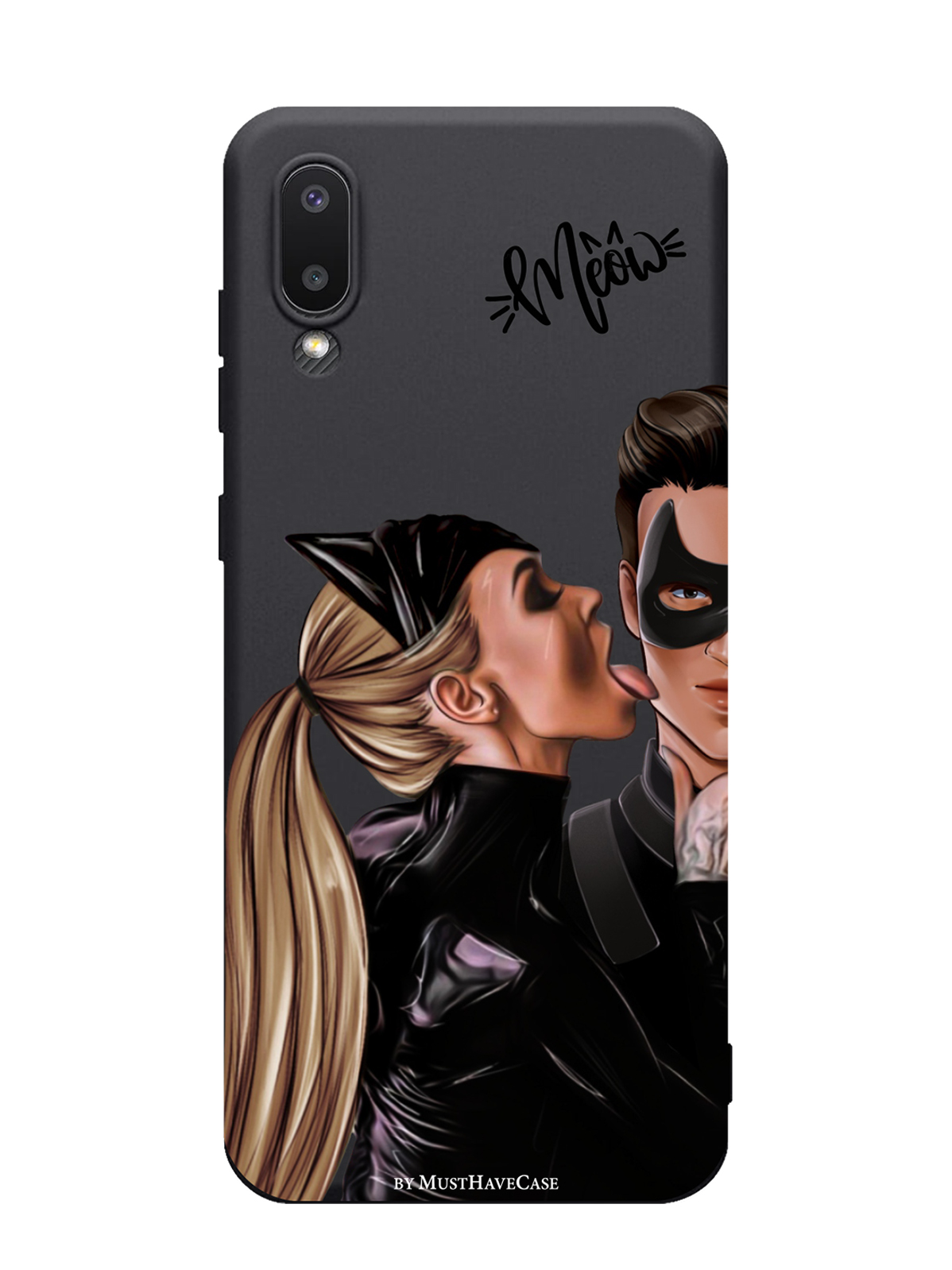 

Черный силиконовый чехол для Samsung Galaxy A02 Кошечка с парнем, Коричневый;черный, Samsung Galaxy A02 Кошечка с парнем