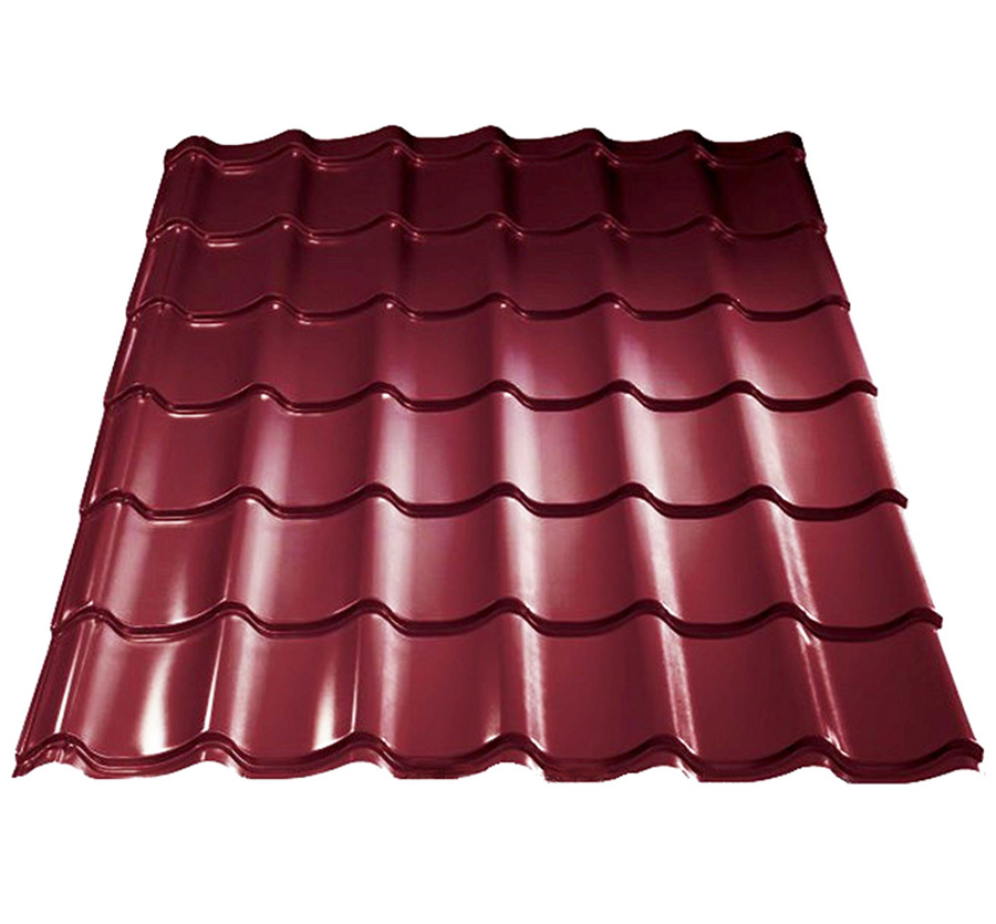 

Металлочерепица RAL 3005 красное вино 1180х1150х0,35 мм (1,35 кв.м)