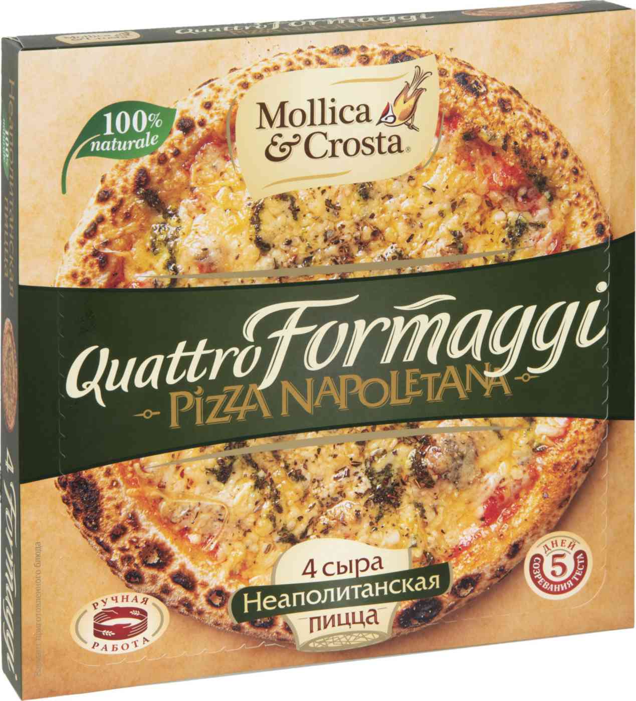 Пицца Mollica & Crosta 4 сыра замороженная 335 г