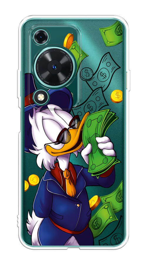 

Чехол на Huawei Nova Y72 "Scrooge McDuck with Money", Синий;зеленый;белый, 6123650-1