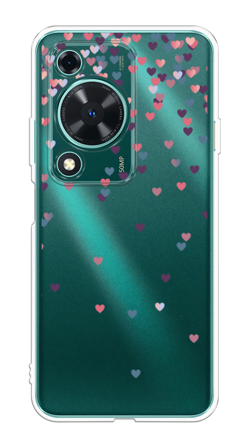 

Чехол на Huawei Nova Y72 "Посыпка сердечки", Розовый;фиолетовый, 6123650-1