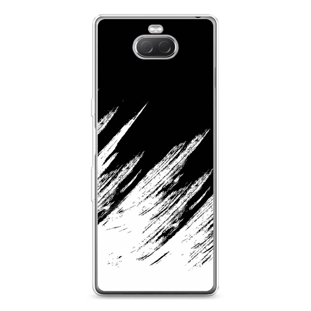 

Силиконовый чехол "Черно белые брызги" на Sony Xperia 10 Plus, 54150-3