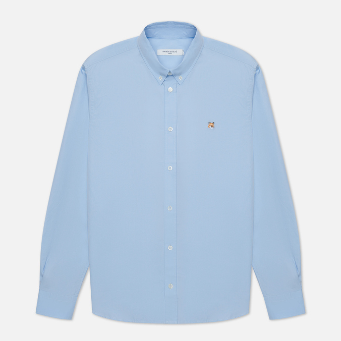

Рубашка мужская Maison Kitsune HM00435WC0025 голубая 38, HM00435WC0025