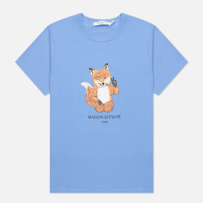 

Футболка женская Maison Kitsune HW00131KJ0008 голубая S, HW00131KJ0008