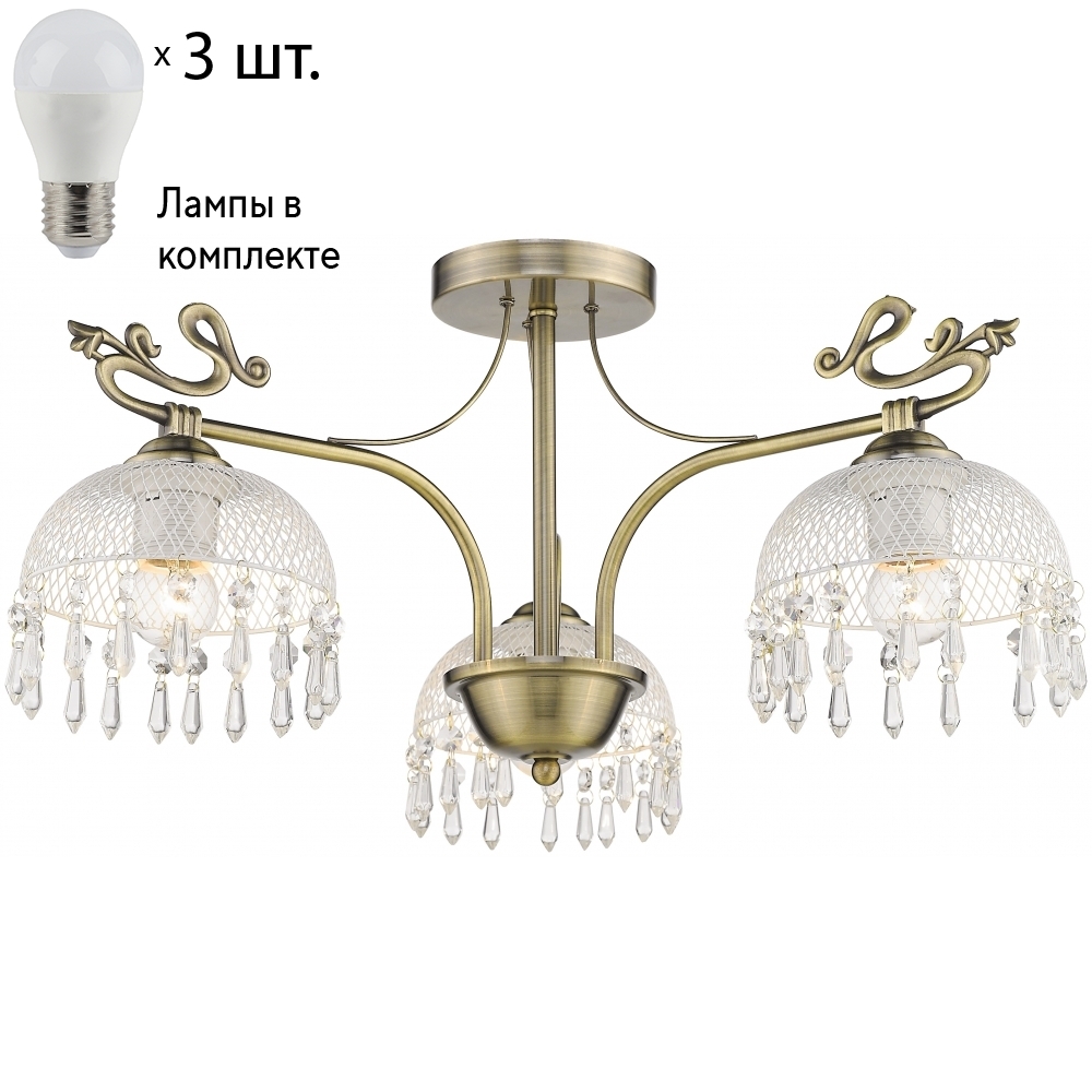 

Потолочная люстра с лампочками Velante 733-507-03+Lamps E27 P45