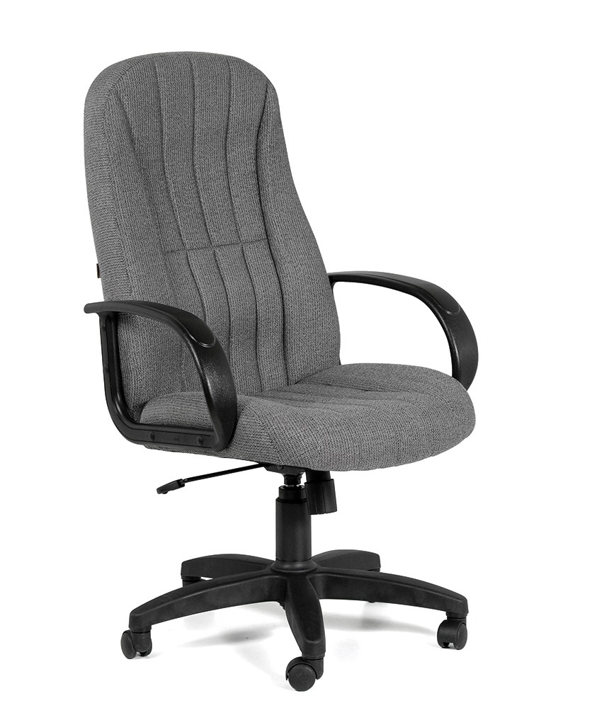 Кресло для руководителя Chairman 685 серое (ткань, пластик), 53825