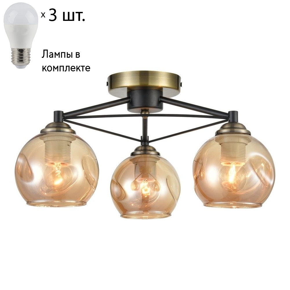 

Потолочная люстра с лампочками Velante 769-527-03+Lamps E27 P45