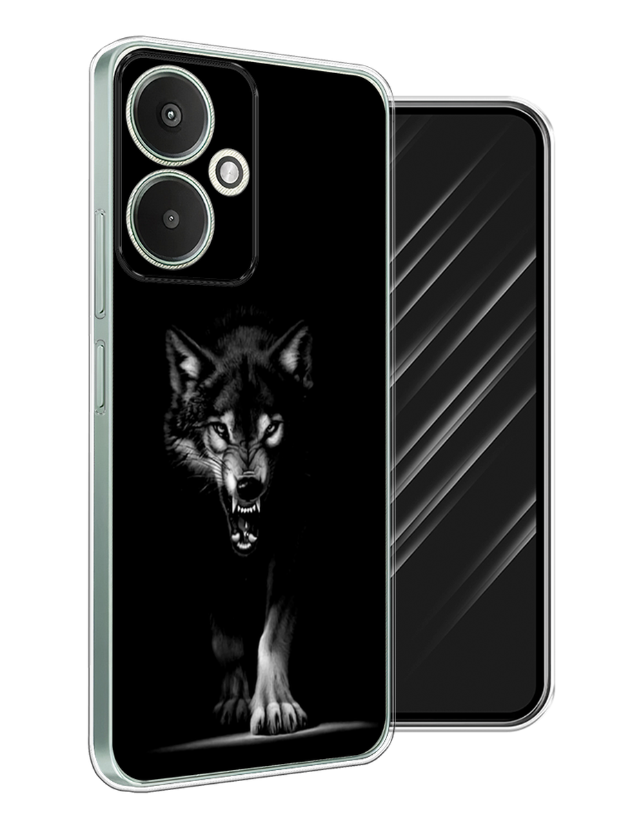 

Чехол Awog на Xiaomi Redmi 13C 5G/Redmi 13R 5G, Poco M6 5G "Волк выходит из ночи", Серый;черный;белый, 321350-1