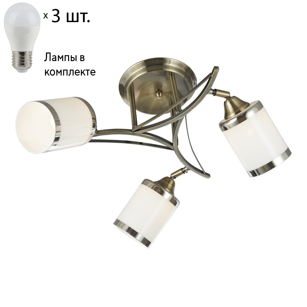 

Потолочная люстра с лампочками Velante 713-507-03+Lamps E27 P45