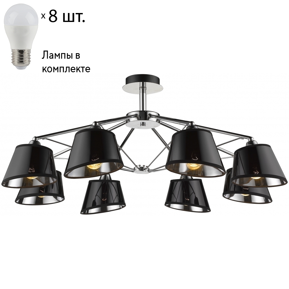 

Потолочная люстра с лампочками Velante 296-107-08+Lamps E27 P45